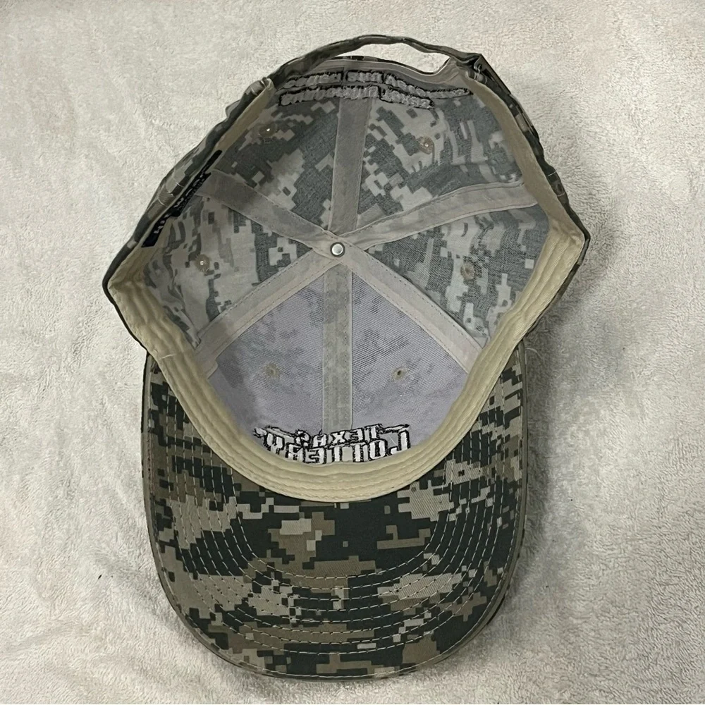 Texas Lottery Adjustable Camouflage Cap in support of Texas Education & Veterans